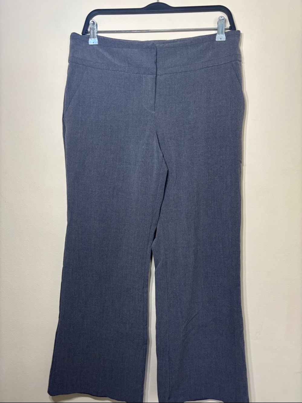 Classic Gray Straight-Leg Dress Pants